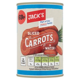 Jack's Sliced Carrots in Water 300g (Case of 12 x 300g)