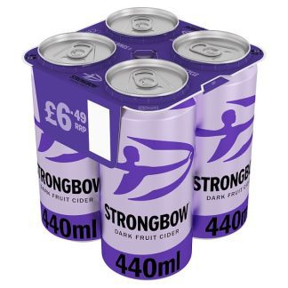 Strongbow Dark Fruit Cider Can 4x440ml (Case of 6 x 4x440ml)